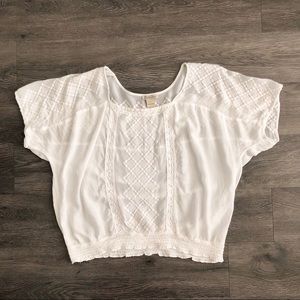 Lucky Brand Embroidery Pattern Top
